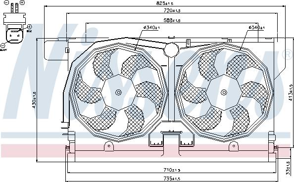 Nissens 85513 - Tuuletin, moottorin jäähdytys inparts.fi