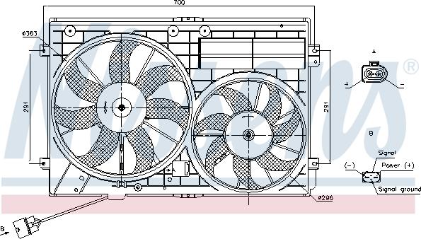 Nissens 85643 - Tuuletin, moottorin jäähdytys inparts.fi