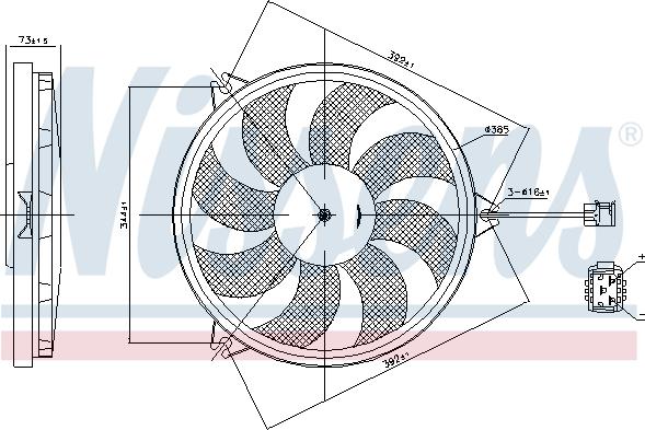 Nissens 85607 - Tuuletin, moottorin jäähdytys inparts.fi