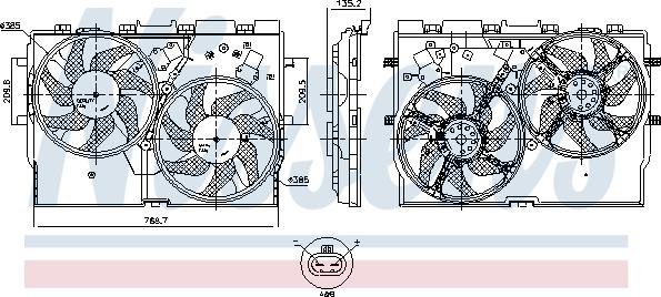 Nissens 850004 - Tuuletin, moottorin jäähdytys inparts.fi