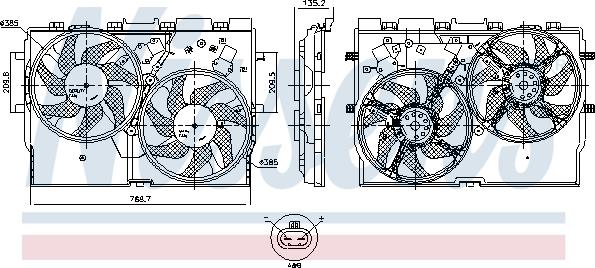 Nissens 850005 - Tuuletin, moottorin jäähdytys inparts.fi