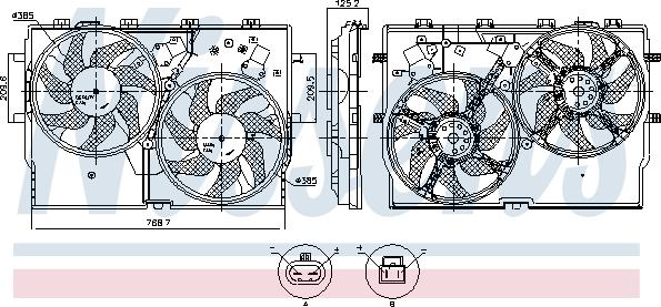 Nissens 850002 - Tuuletin, moottorin jäähdytys inparts.fi