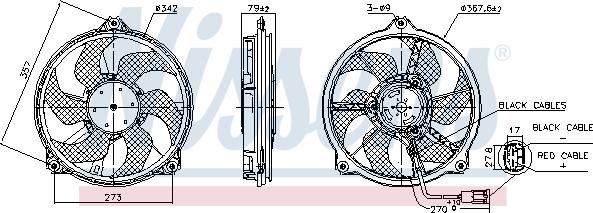 Nissens 850073 - Tuuletin, moottorin jäähdytys inparts.fi