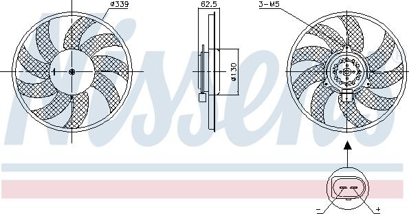 Nissens 850105 - Tuuletin, moottorin jäähdytys inparts.fi