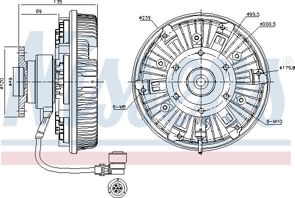 Nissens 86077 - Kytkin, jäähdytystuuletin inparts.fi