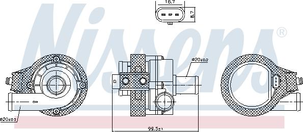 Nissens 831091 - Vesipumppu inparts.fi