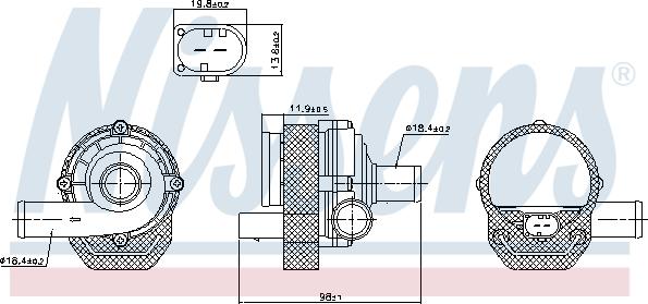 Nissens 831057 - Vesipumppu inparts.fi