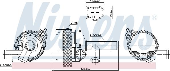 Nissens 831080 - Vesipumppu inparts.fi