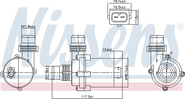 Nissens 831119 - Vesipumppu inparts.fi