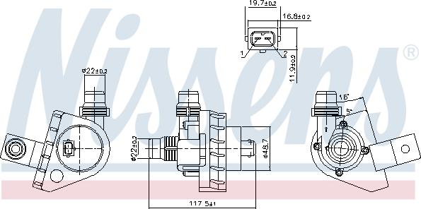 Nissens 831115 - Vesipumppu inparts.fi