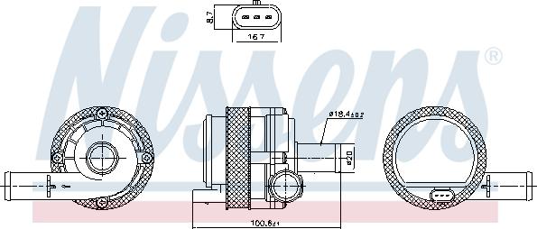 Nissens 831377 - Vesipumppu inparts.fi