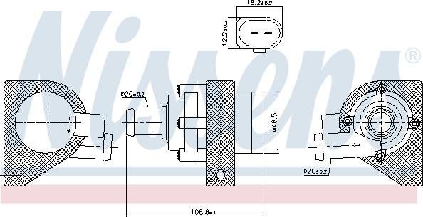 Nissens 832110 - Lisävesipumppu inparts.fi