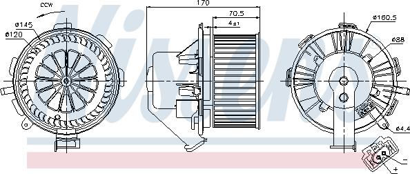 Nissens 87105 - Sisätilapuhallin inparts.fi