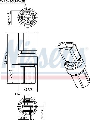 Nissens 301098 - Painekytkin, ilmastointilaite inparts.fi