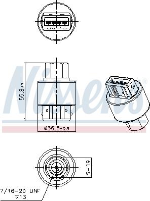 Nissens 301008 - Painekytkin, ilmastointilaite inparts.fi