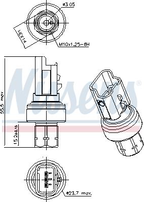 Nissens 301104 - Painekytkin, ilmastointilaite inparts.fi