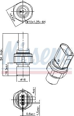 Nissens 301101 - Painekytkin, ilmastointilaite inparts.fi