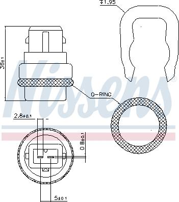 Nissens 207024 - Tunnistin, jäähdytysnesteen lämpötila inparts.fi