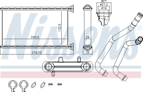 Nissens 707190 - Lämmityslaitteen kenno inparts.fi