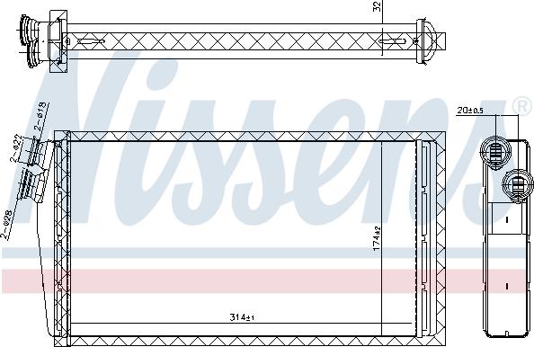 Nissens 707206 - Lämmityslaitteen kenno inparts.fi