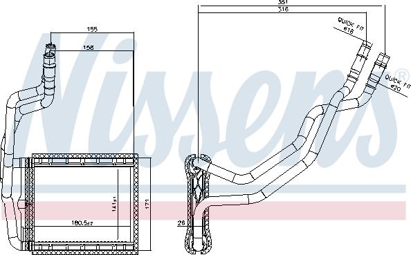 Nissens 707211 - Lämmityslaitteen kenno inparts.fi