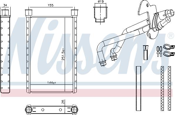 Nissens 707282 - Lämmityslaitteen kenno inparts.fi