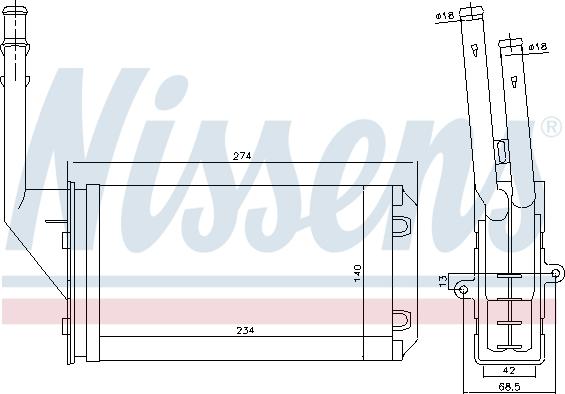 Nissens 71143 - Lämmityslaitteen kenno inparts.fi