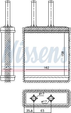 Nissens 77519 - Lämmityslaitteen kenno inparts.fi