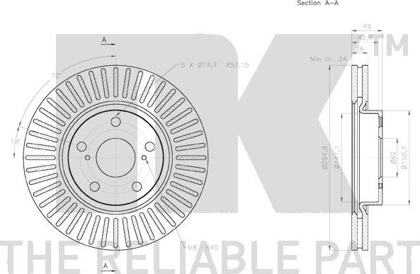 NK 2045125 - Jarrulevy inparts.fi