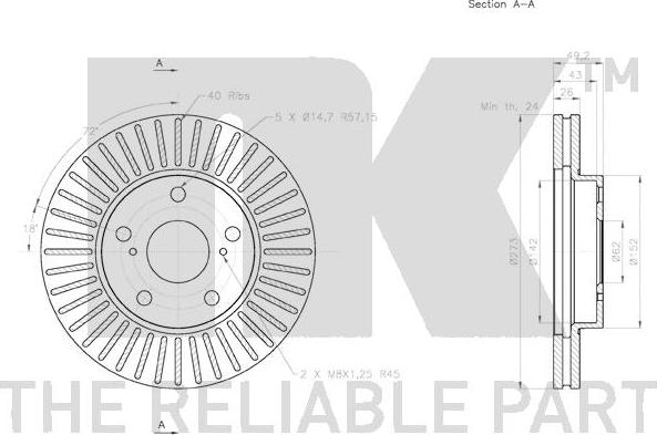 NK 2045120 - Jarrulevy inparts.fi