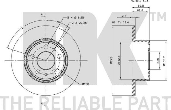 NK 204802 - Jarrulevy inparts.fi