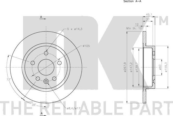 NK 205014 - Jarrulevy inparts.fi