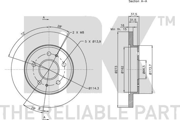 NK 205112 - Jarrulevy inparts.fi