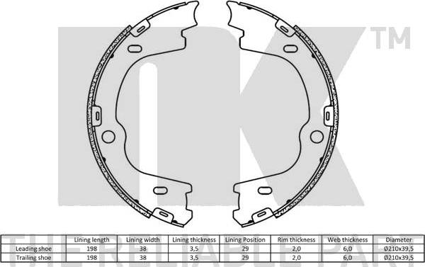 NK 2734814 - Jarrukenkäsarja, seisontajarru inparts.fi