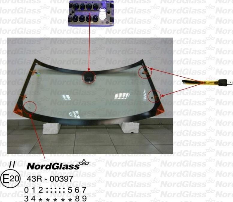 NordGlass 4044000 - Tuulilasi inparts.fi