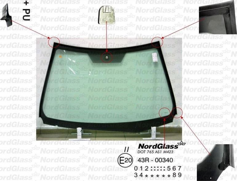 NordGlass 4045930 - Tuulilasi inparts.fi