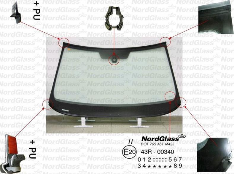 NordGlass 4046049 - Tuulilasi inparts.fi