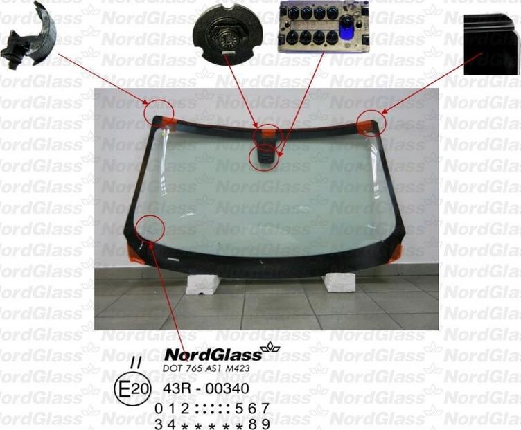 NordGlass 4043454 - Tuulilasi inparts.fi