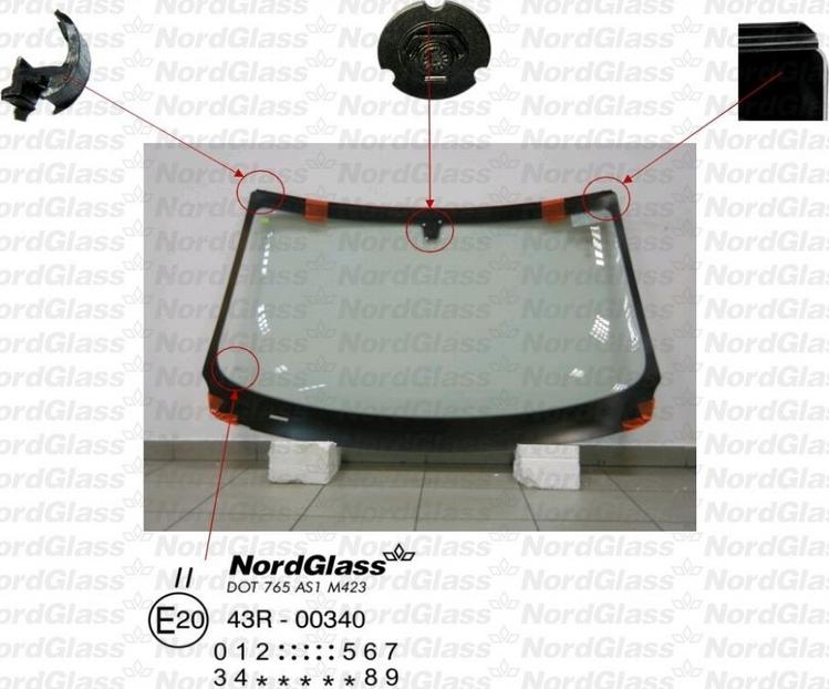 NordGlass 4043455 - Tuulilasi inparts.fi