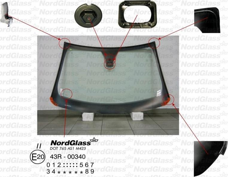 NordGlass 4043484 - Tuulilasi inparts.fi