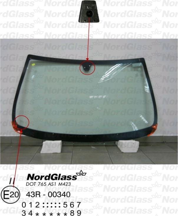 NordGlass 4043195 - Tuulilasi inparts.fi