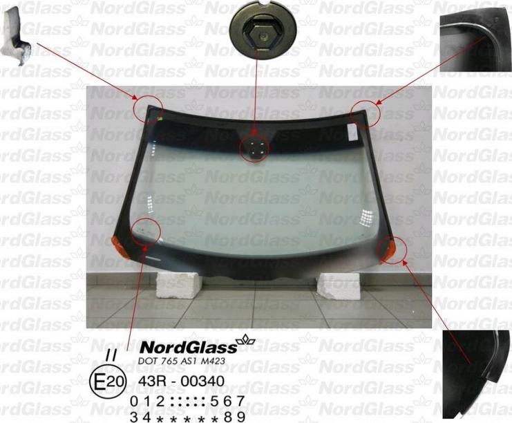 NordGlass 4043898 - Tuulilasi inparts.fi