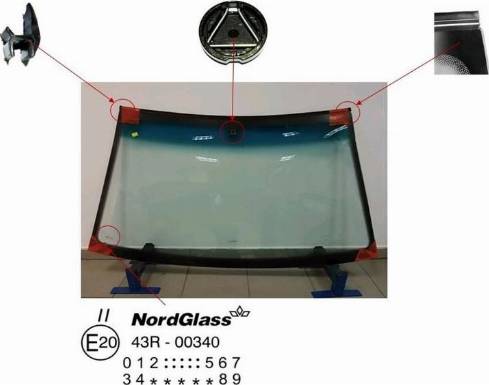 NordGlass 4043269 - Tuulilasi inparts.fi