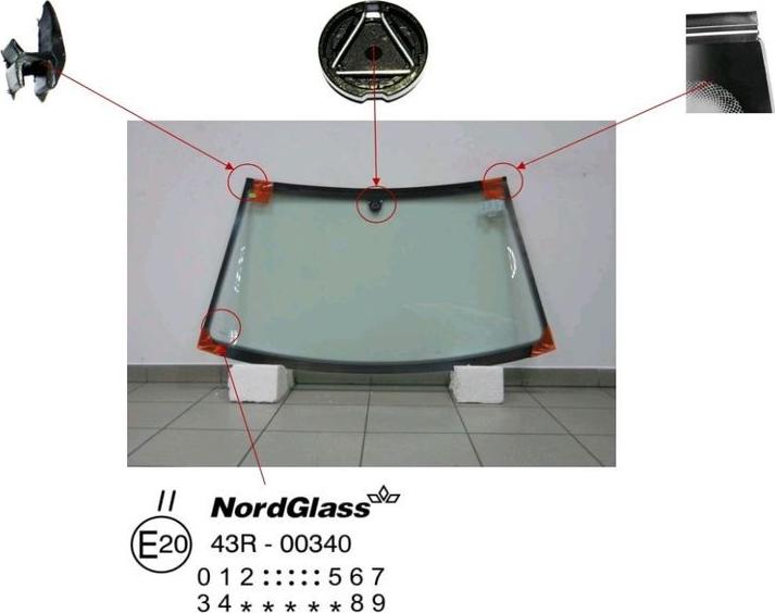 NordGlass 4043268 - Tuulilasi inparts.fi