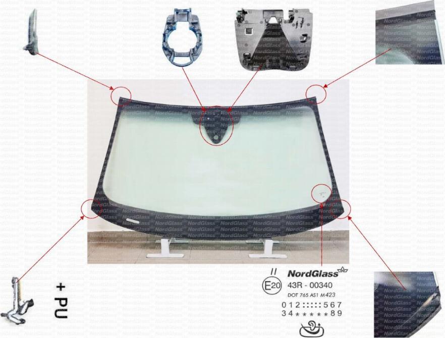 NordGlass 4108494 - Tuulilasi inparts.fi