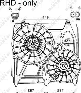 NRF  47549 - Tuuletin, moottorin jäähdytys inparts.fi