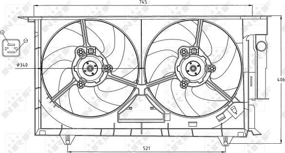 NRF 47075 - Tuuletin, moottorin jäähdytys inparts.fi
