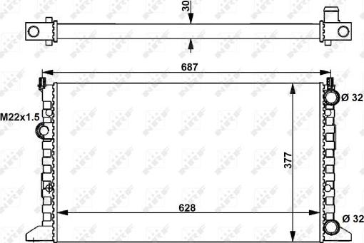 NRF 54657 - Jäähdytin,moottorin jäähdytys inparts.fi