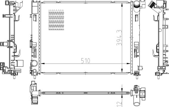 NRF 550038 - Jäähdytin,moottorin jäähdytys inparts.fi