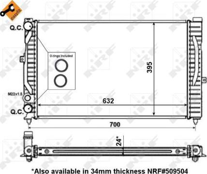 NRF 56127 - Jäähdytin,moottorin jäähdytys inparts.fi